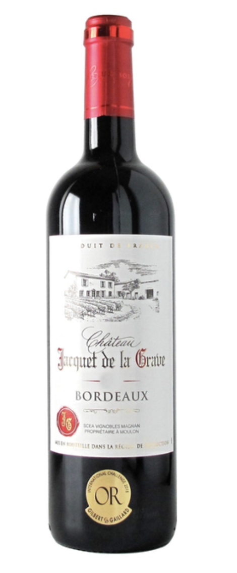 Вино Chateau Jacquet de la Grave 2020 Bordeaux сухе червоне 14.5% 0.75 л